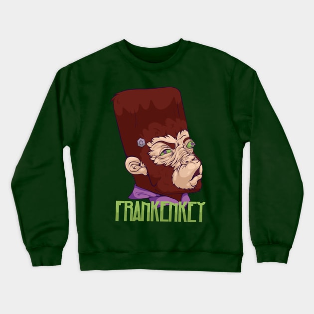 Frankenkey Crewneck Sweatshirt by Maymunkey